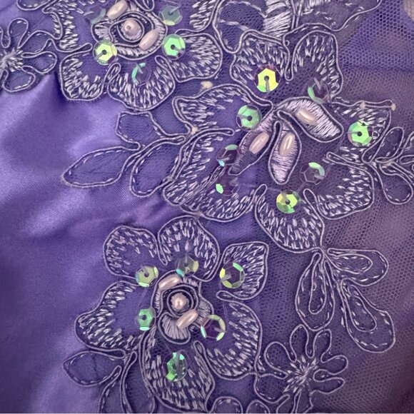 Intimate attitudes dress maxi long open back criss cross mermaid back style mesh - Picture 7 of 16